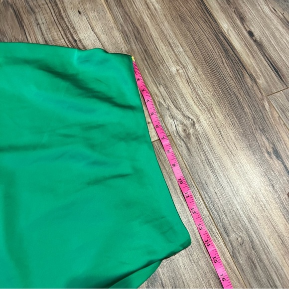 J.Crew A-Line Satin Slip Midi Skirt in Vintage Kelly Green - Picture 7 of 10